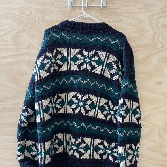 Vintage wool snowflake cardigan - Picture 4 of 4